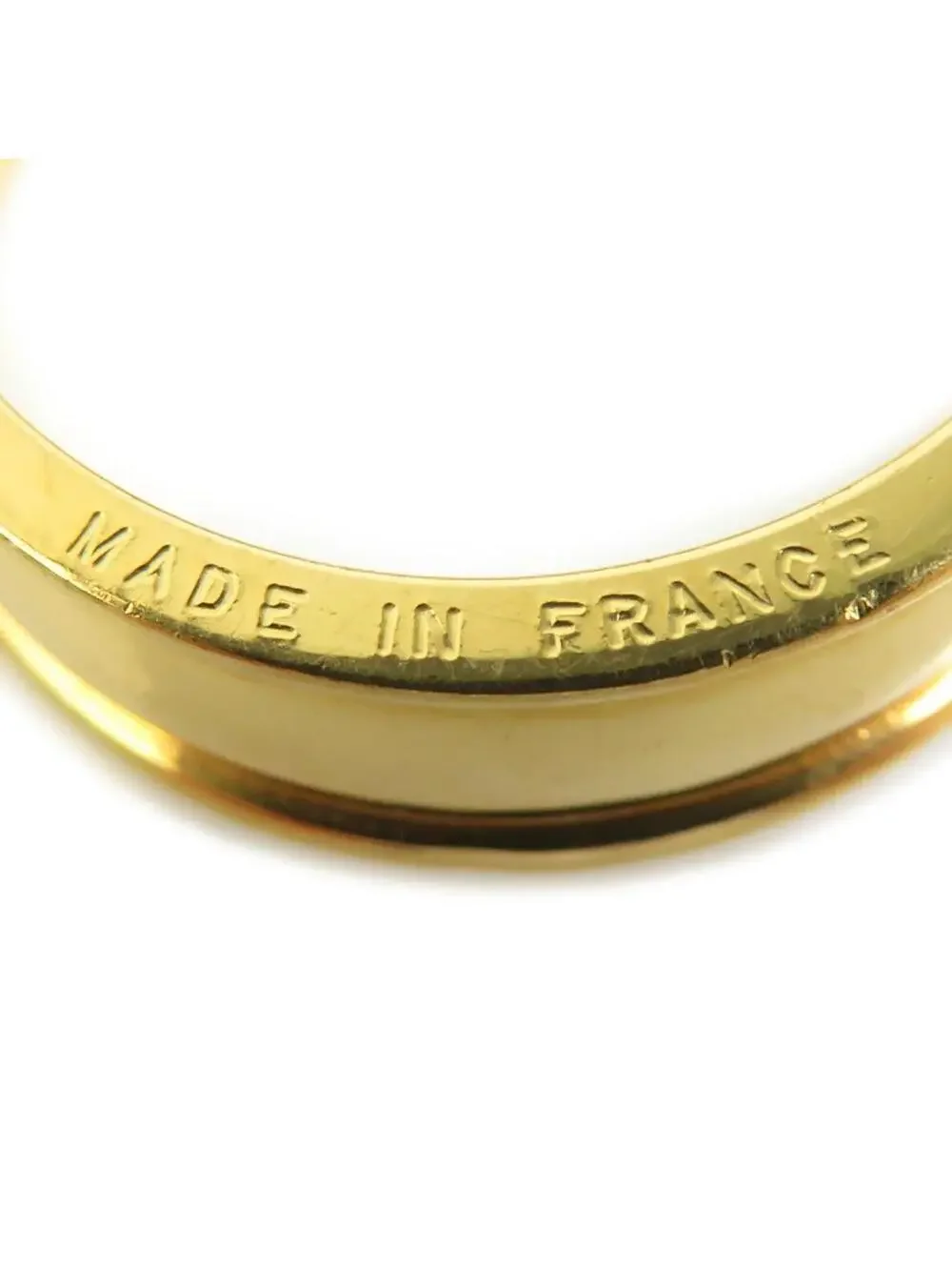Auth Hermes Belt Motif Scarf Ring Gold #303009H14B